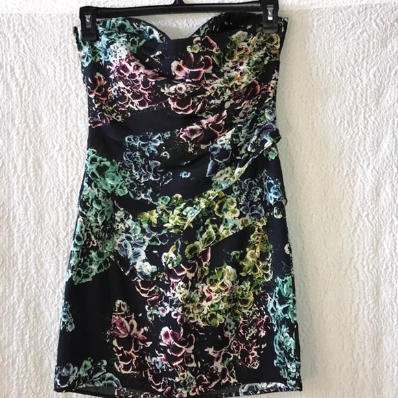Twelfth Street by Cynthia Vincent Strapless Floral Cocktail Dress - Picture 1 of 9